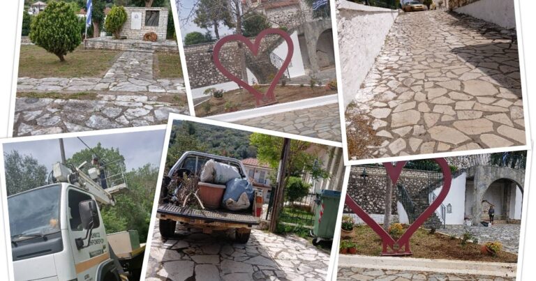 Παρεμβάσεις καθαριότητας, καλλωπισμού, κοπής χόρτων, αλλαγή καμένων λαμπτήρων στην Τ.Κ. Μαχαιράς.