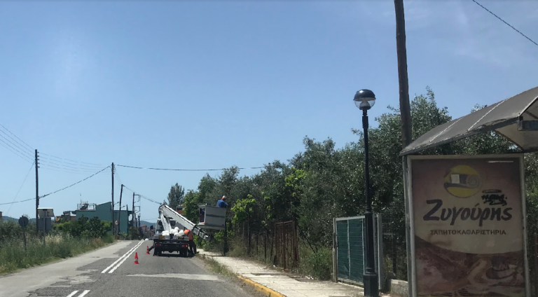 Συνεχίζεται η αντικατάσταση των παλαιών φωτιστικών σωμάτων στο οδικό δίκτυο του Παναιτωλίου